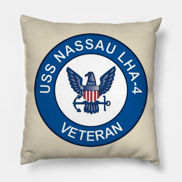 USS Nassau Veteran Pillow by Litehouse Tees