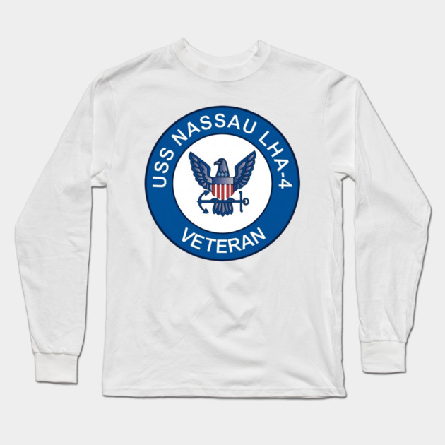USS Nassau Veteran Long Sleeve T-Shirt by Litehouse Tees