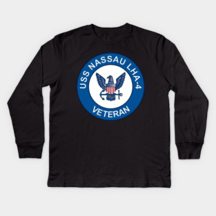 USS Nassau Veteran Kids Long Sleeve T-Shirt