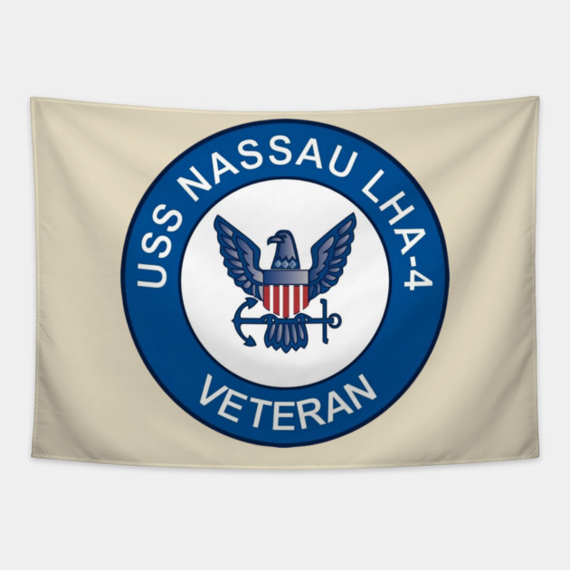 USS Nassau Veteran Tapestry by Litehouse Tees
