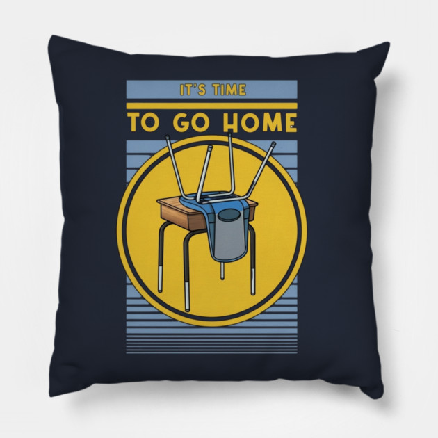 Time To Go Home Pillow by Litehouse Tees