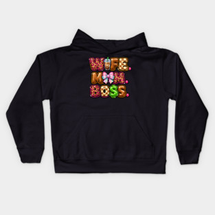 Wife Mom Boss Kids Hoodie