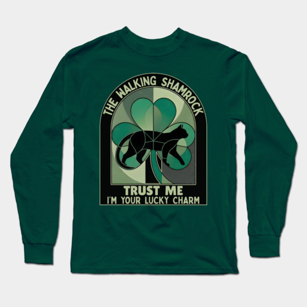 THE WALKING SHAMROCK Long Sleeve T-Shirt by Cataura