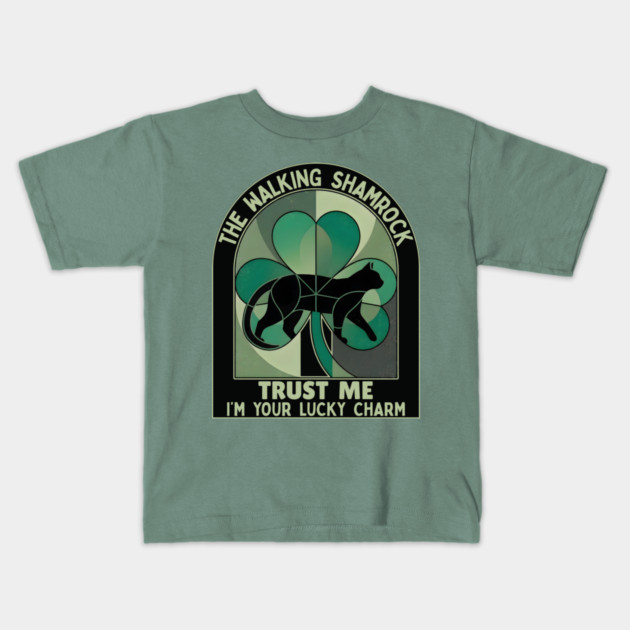 THE WALKING SHAMROCK Kids T-Shirt by Cataura