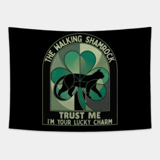 THE WALKING SHAMROCK Tapestry