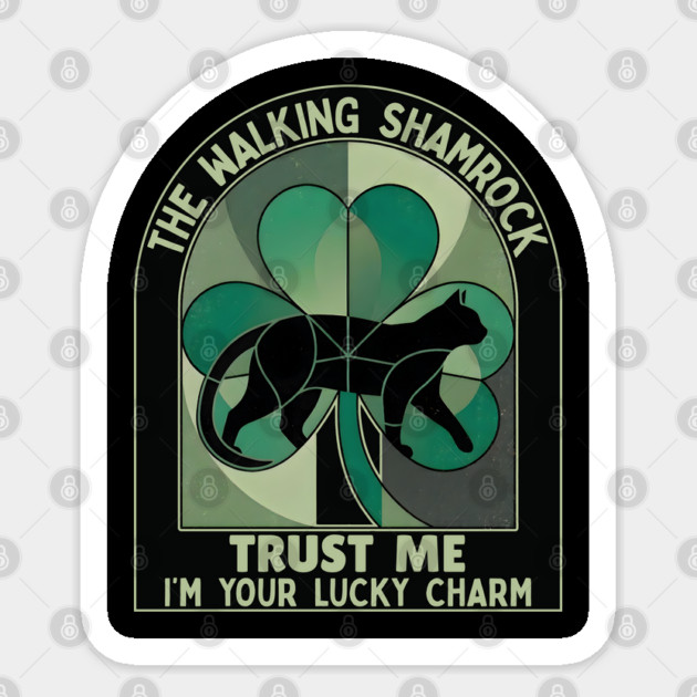 THE WALKING SHAMROCK Sticker by Cataura