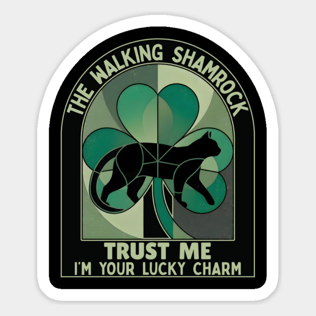 THE WALKING SHAMROCK Magnet by Cataura