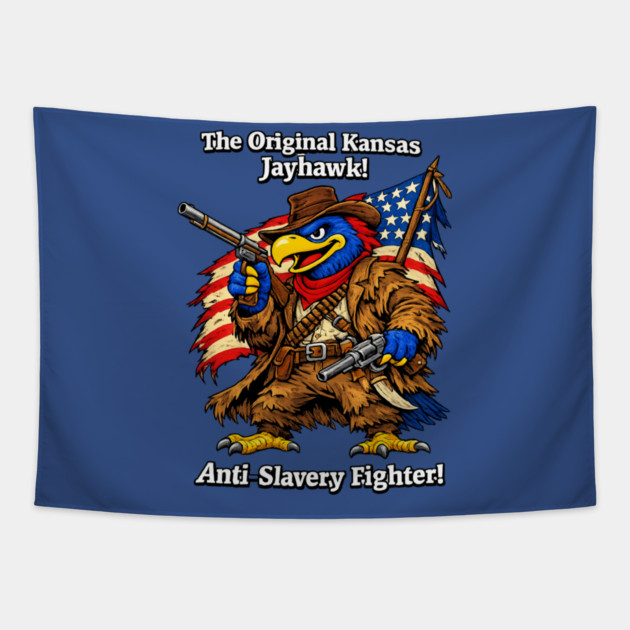 Original Kansas Jayhawk – Anti-Slavery Fighter Tapestry by CrazyGirl