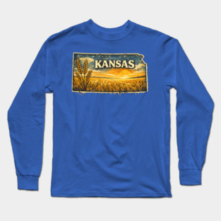 Kansas – The Wheat State Long Sleeve T-Shirt