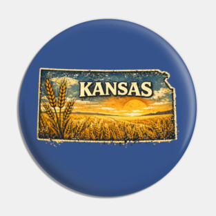 Kansas – The Wheat State Pin