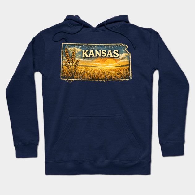 Kansas – The Wheat State Hoodie by CrazyGirl