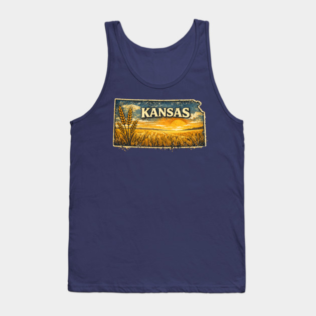 Kansas – The Wheat State Tank Top by CrazyGirl