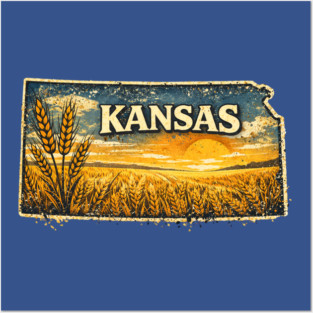 Kansas – The Wheat State Posters and Art