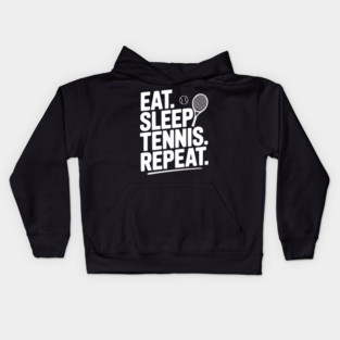Eat. Sleep. Tennis. Repeat. Kids Hoodie