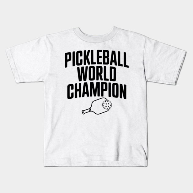 Pickleball World Champion Kids T-Shirt by Frank Ring