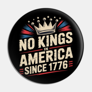 No Kings in America Pin