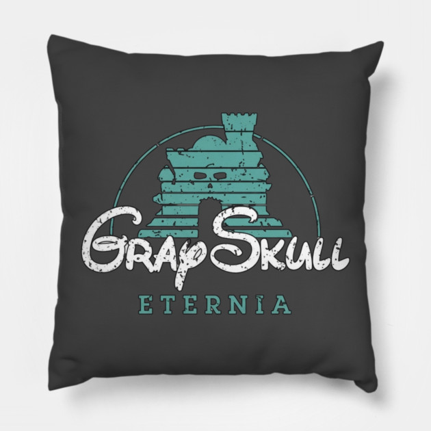Gray Skull Eternia Pillow by Litehouse Tees
