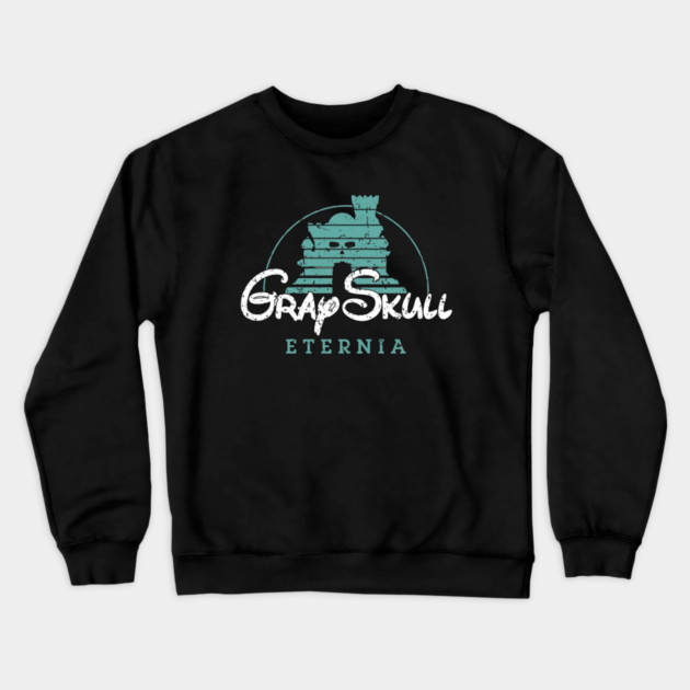 Gray Skull Eternia Crewneck Sweatshirt by Litehouse Tees