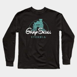 Gray Skull Eternia Long Sleeve T-Shirt