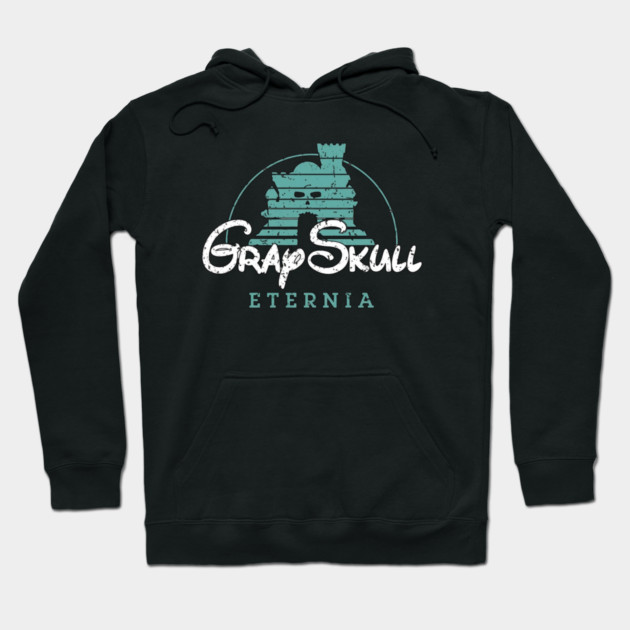 Gray Skull Eternia Hoodie by Litehouse Tees