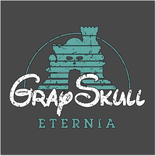 Gray Skull Eternia Wall Art by Litehouse Tees