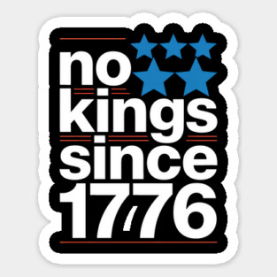 No Kings in America Sticker