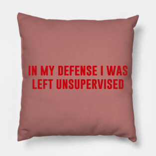 In My Defense I Was Left Unsupervised Pillow