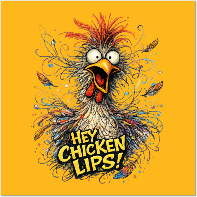 Hey Chicken Lips! Wall Art by CrazyGirl