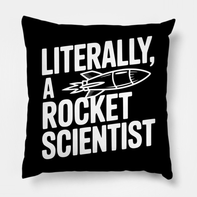 Literally, a Rocket Scientist Pillow by Frank Ring