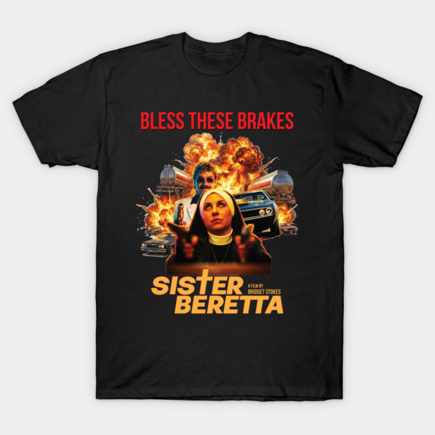 Sister Beretta Grindhouse Poster T-Shirt by Fabricated Crime