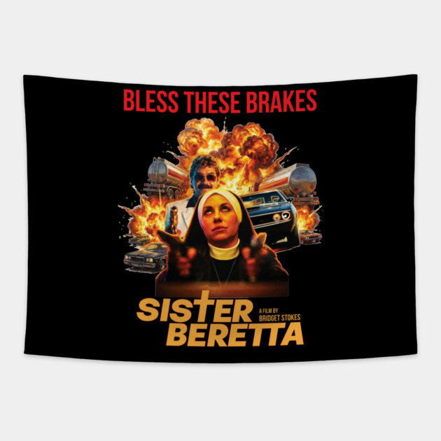 Sister Beretta Grindhouse Poster Tapestry by Fabricated Crime