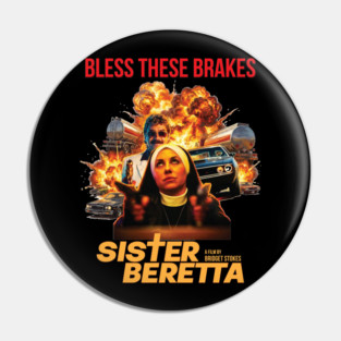 Sister Beretta Grindhouse Poster Pin