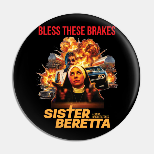 Sister Beretta Grindhouse Poster Pin by Fabricated Crime