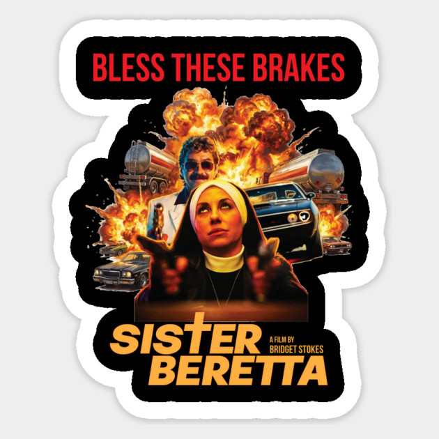 Sister Beretta Grindhouse Poster Sticker by Fabricated Crime