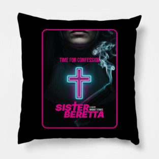 Sister Beretta Neon poster Pillow