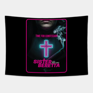 Sister Beretta Neon poster Tapestry