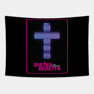 Sister Beretta Bullet Cross Tapestry