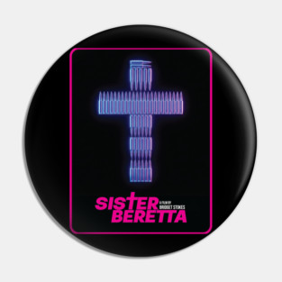 Sister Beretta Bullet Cross Pin