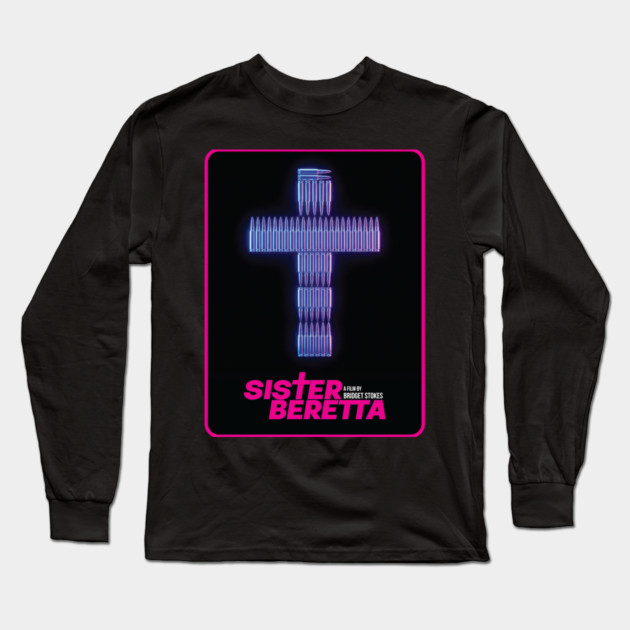 Sister Beretta Bullet Cross Long Sleeve T-Shirt by Fabricated Crime