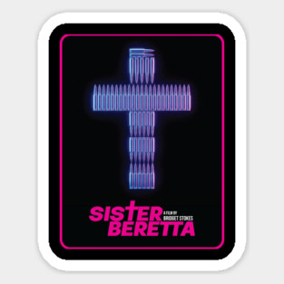 Sister Beretta Bullet Cross Sticker