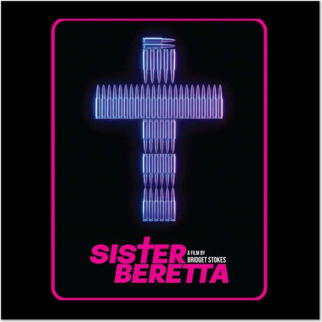 Sister Beretta Bullet Cross Wall Art by Fabricated Crime