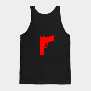 Fabricated Crime Red Gun Tank Top