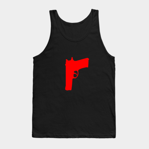 Fabricated Crime Red Gun Tank Top by Fabricated Crime