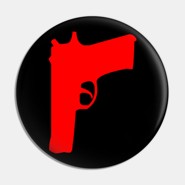 Fabricated Crime Red Gun Pin by Fabricated Crime