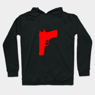 Fabricated Crime Red Gun Hoodie