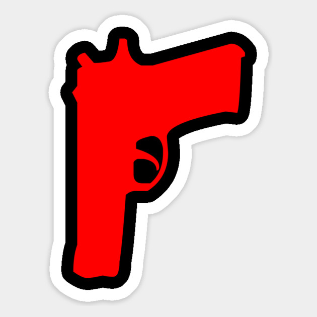 Fabricated Crime Red Gun Magnet by Fabricated Crime