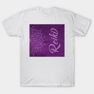 Reiki and Purple Mandala T-Shirt