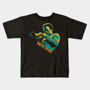 Miles davis v6 Pop Art. Miles Dewey Davis III. was an American jazz trumpeter, bandleader, and composer. History of jazz and 20th-century music. Cool jazz. Kids T-Shirt