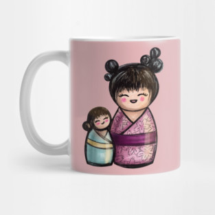Kokeshis Mother and daughter Mug