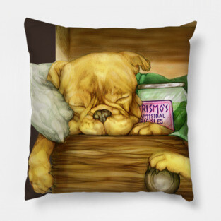 Jake the dog and Prismo's pickles (Adventure Time fan art) Pillow